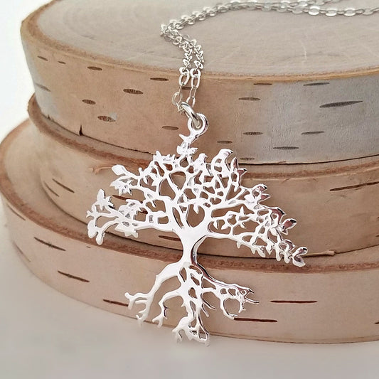 Sterling Silver Tree of Life Pendant -- EF0135