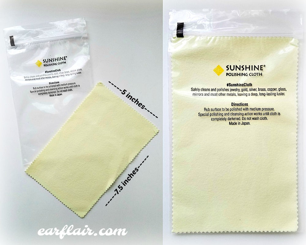 3 Sunshine Polishing Cloths for Sterling Silver, Gold, Brass and Copper  Jewelry Polishing Cloth